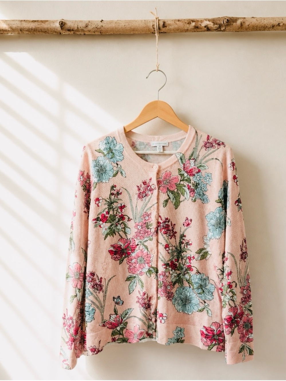 Charter club floral | beaded cardigan